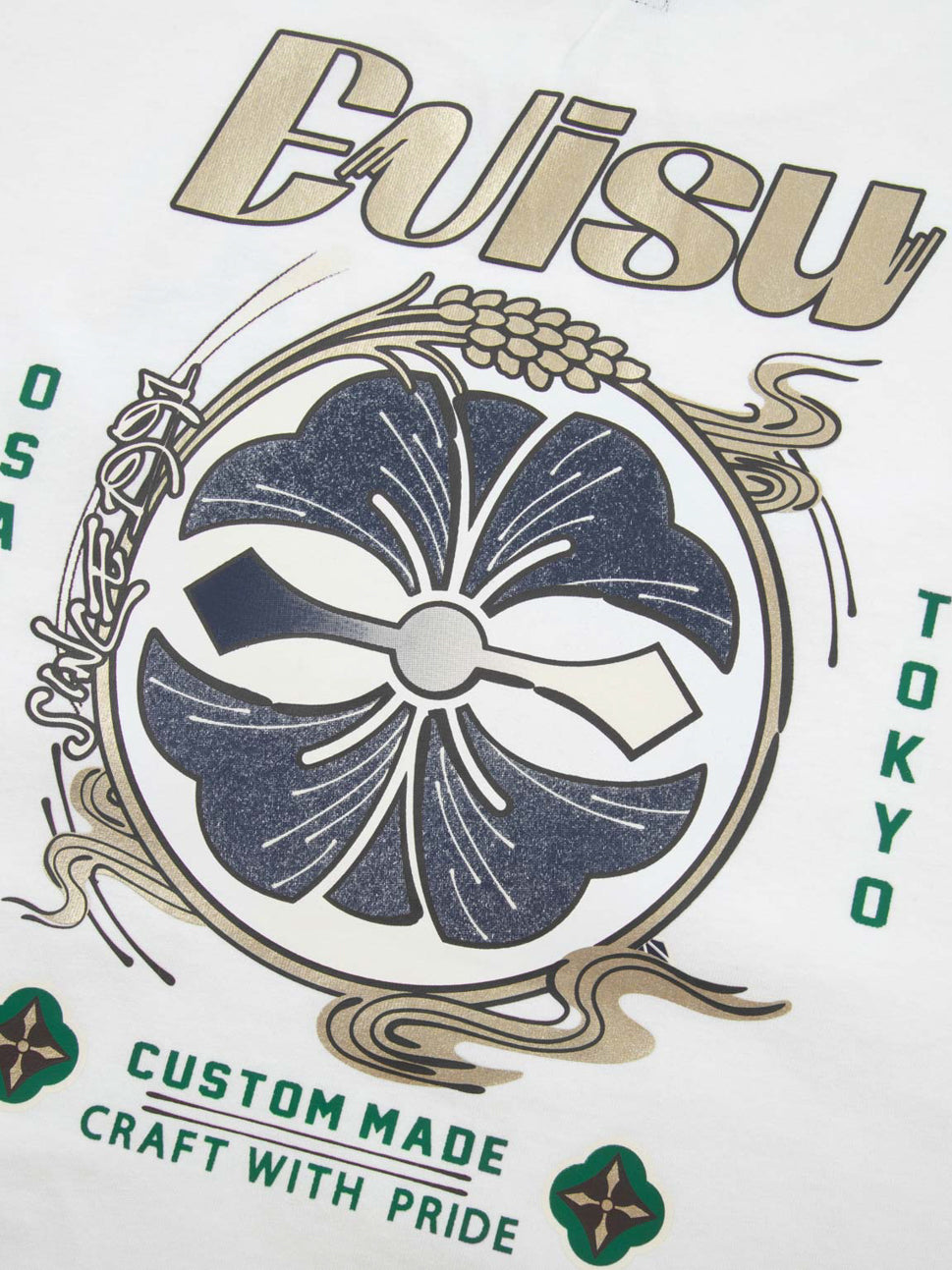 Evisu Hanafuda Kamon Foil Printed T-Shirt