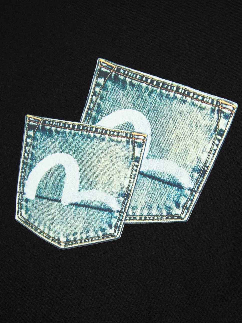 Evisu Signature Denim Digital Printed T-Shirt