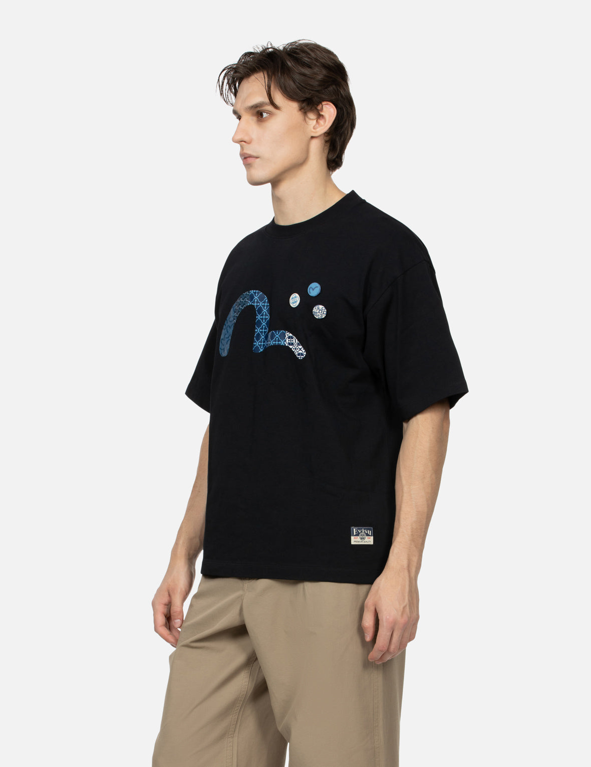Evisu Seagull Print And Pins T-Shirt