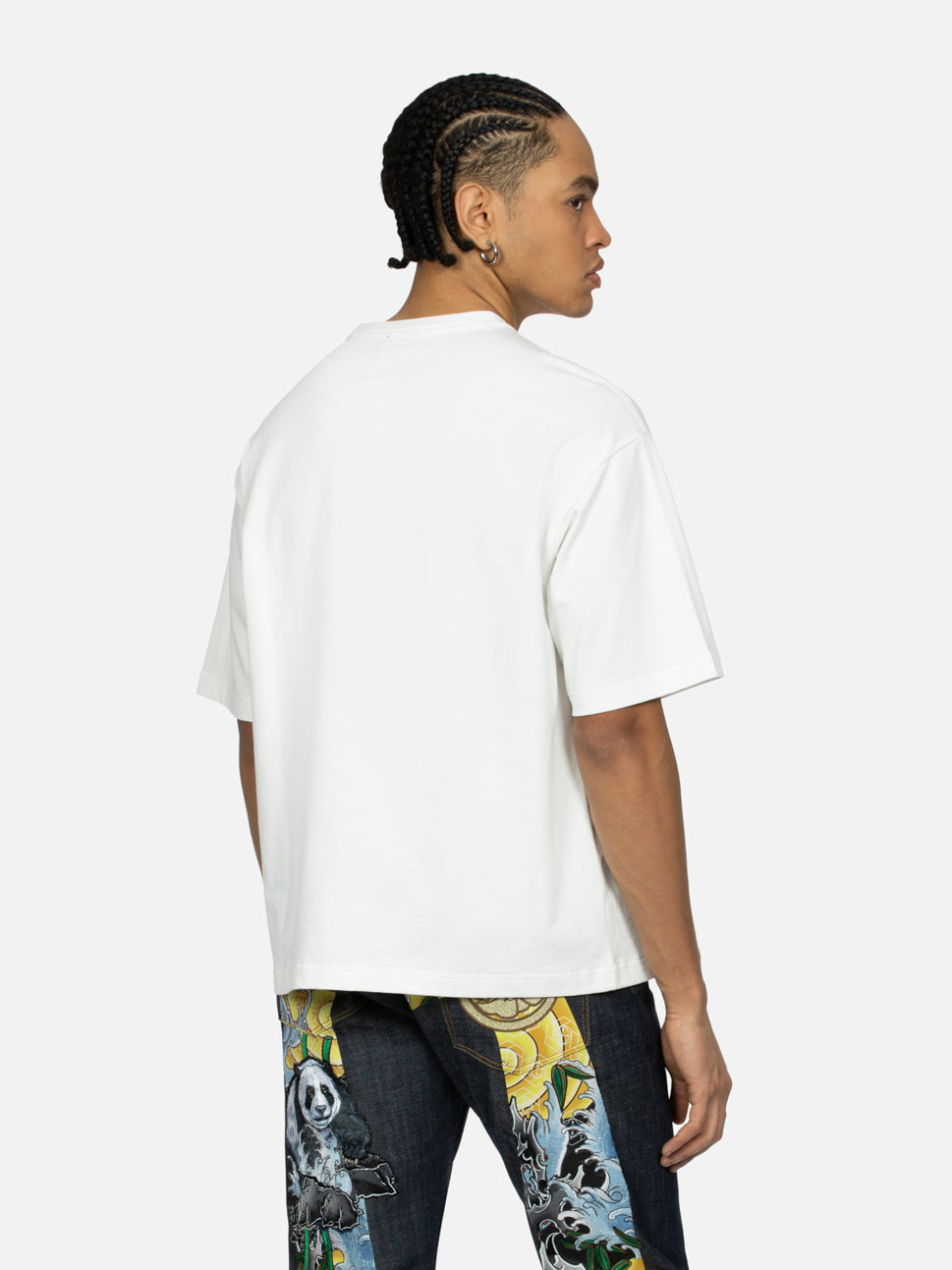 Evisu Seagull Print And Lucky Charm Applique T-Shirt