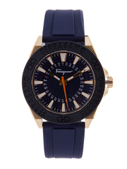 Ferragamo Men's Watch Blue/Champagne 43mm SFMQ00222