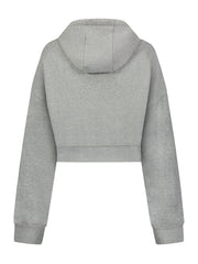 bling x byd cropped hoodie heather grey