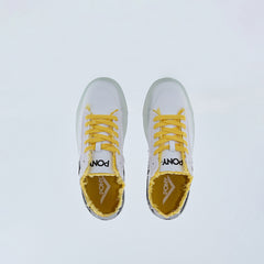 Pony Men's Slamdunk Sneakers with Yellow Main Lace/Ext Lace Black as Chevron Acid Jam