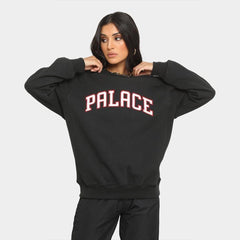 Palace Alas Black Crew Sweatshirts