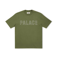 Buy Palace Palace Contrast Stitch Olive T-Shirt Online