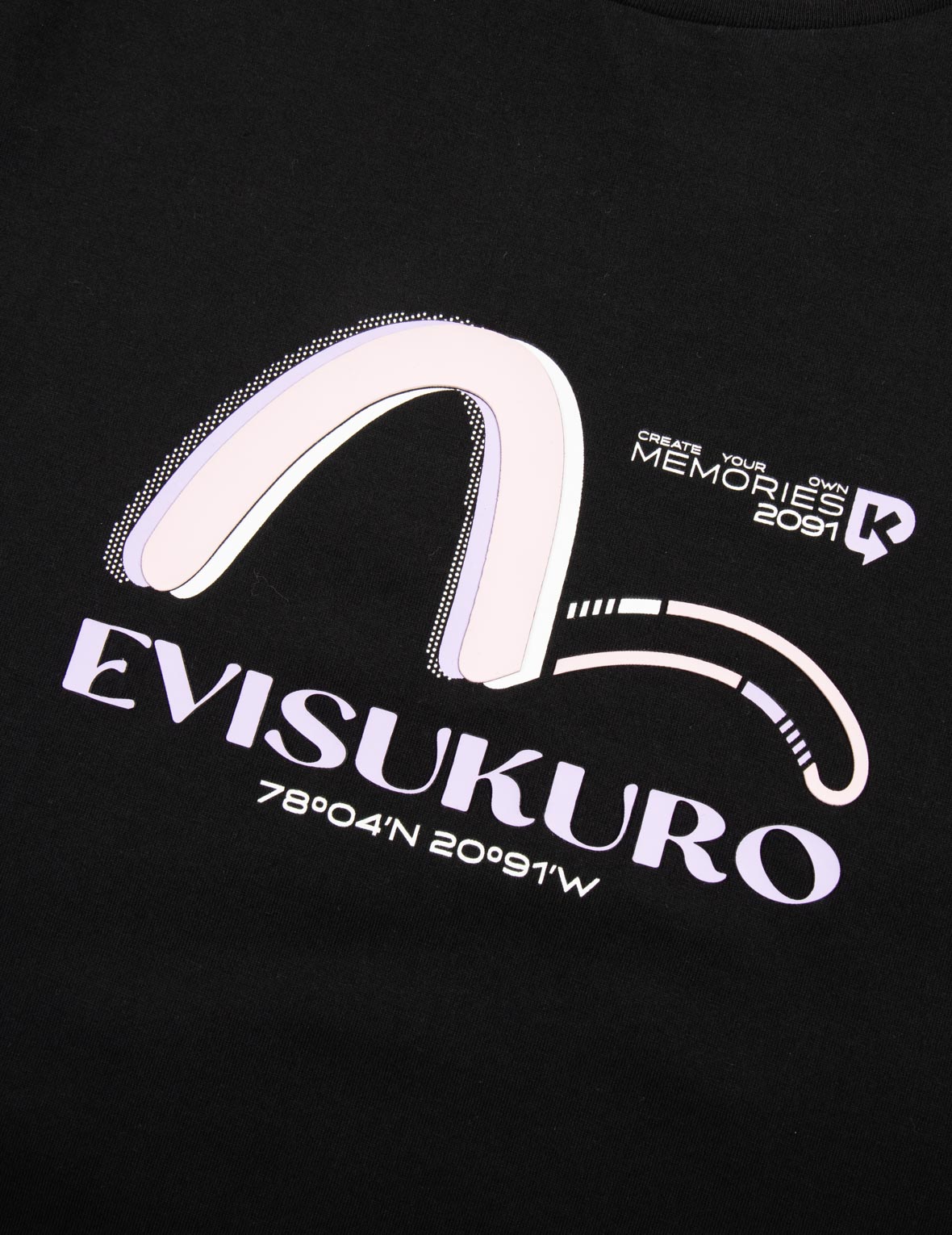 Evisu Seagull And Logo Print Regular Fit T-Shirt