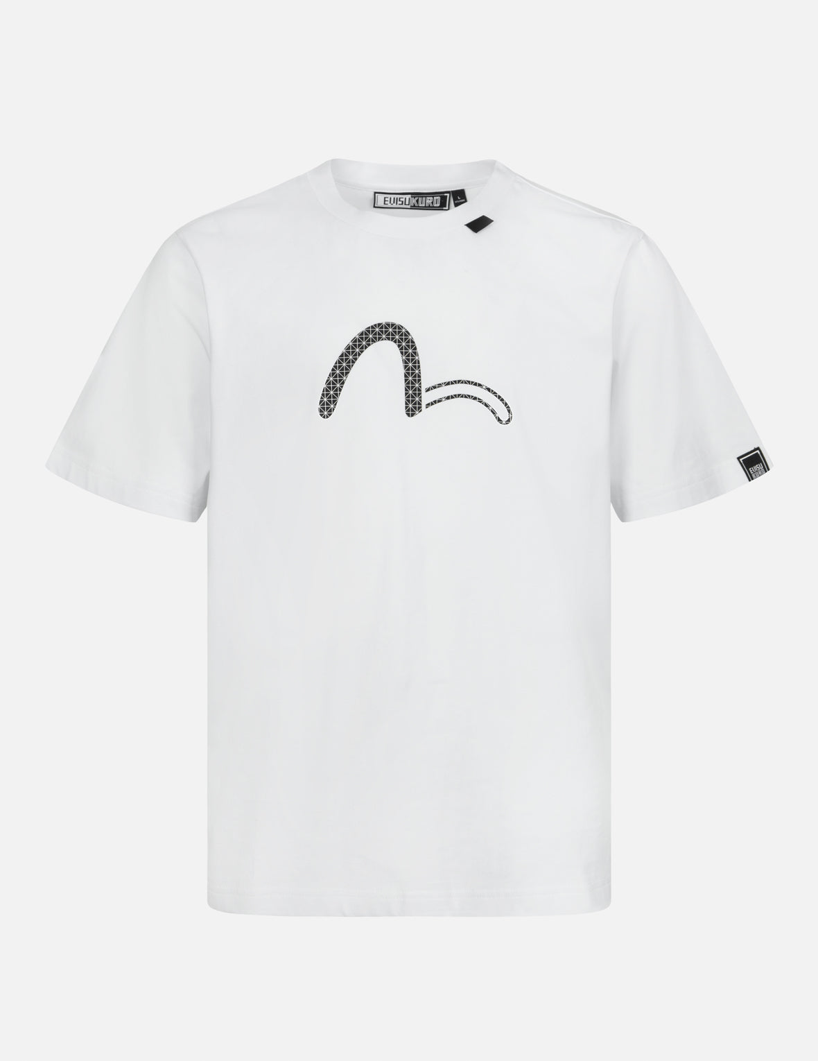 Evisu Grid Seagull And Logo Regular Fit T-Shirt