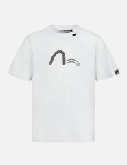 Evisu Grid Seagull And Logo Regular Fit T-Shirt