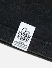 Evisu Logo And Slogan Print Oversized Pigment Dye T-Shirt