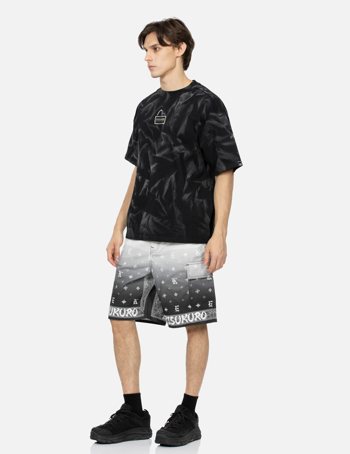 Evisu Tie-Dye With Seagull Loose Fit T-Shirt