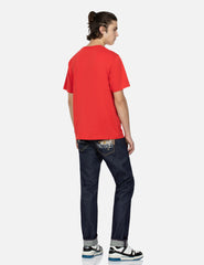 Evisu Brocade Kamon And Seagull Embroidery Slim-Fit Jeans #2010