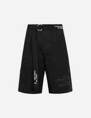 Evisu Slogan And Kamon Embroidery Cargo Shorts