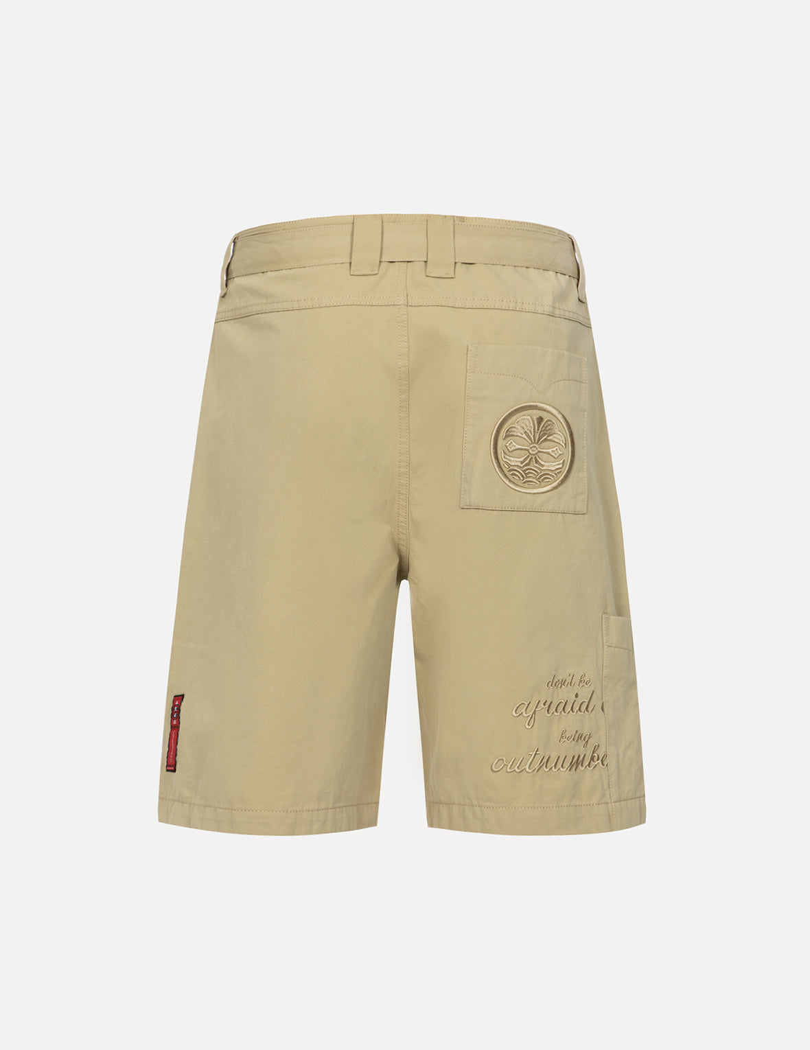 Evisu Tone-On-Tone Kamon And Slogan Embroidery Cargo Shorts