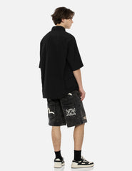 Evisu Multi-Reflective Print Oversized Short Sleeve Shirt