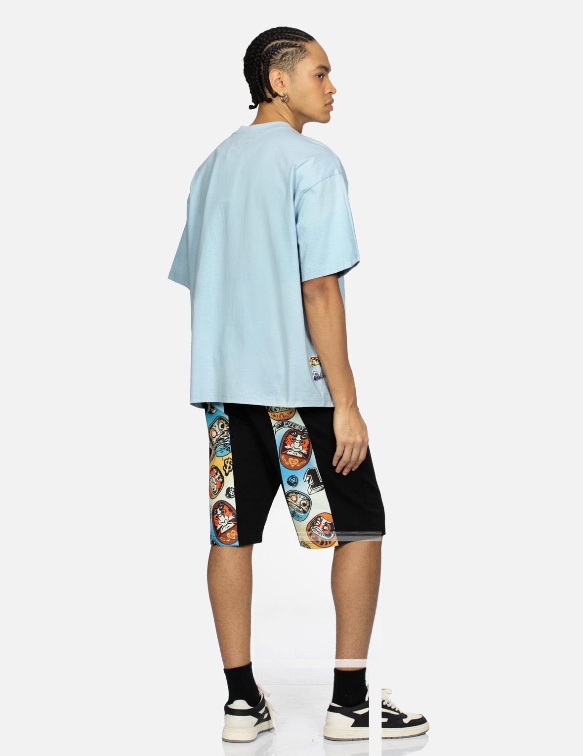 Evisu Gaming Daruma Daicock Print Regular Fit Sweat Shorts