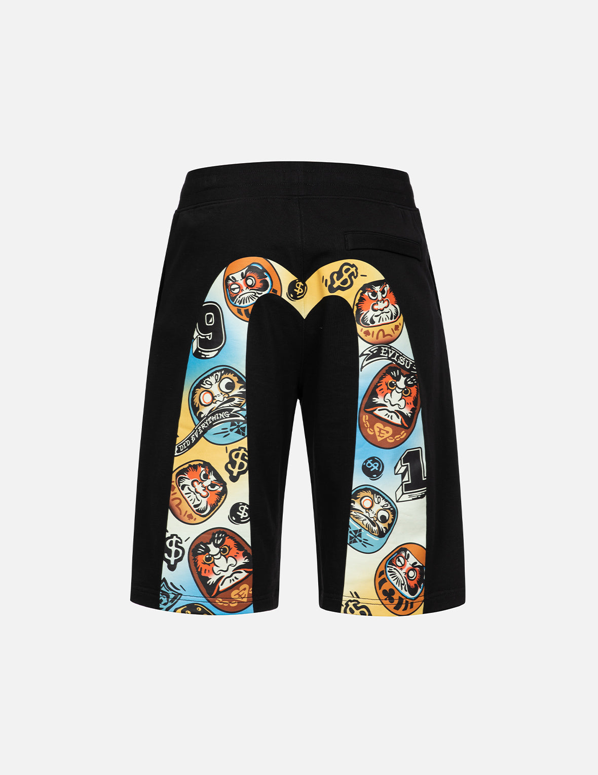 Evisu Gaming Daruma Daicock Print Regular Fit Sweat Shorts