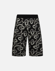 Evisu Allover Overlapping Seagull Print Regular Fit Sweat Shorts