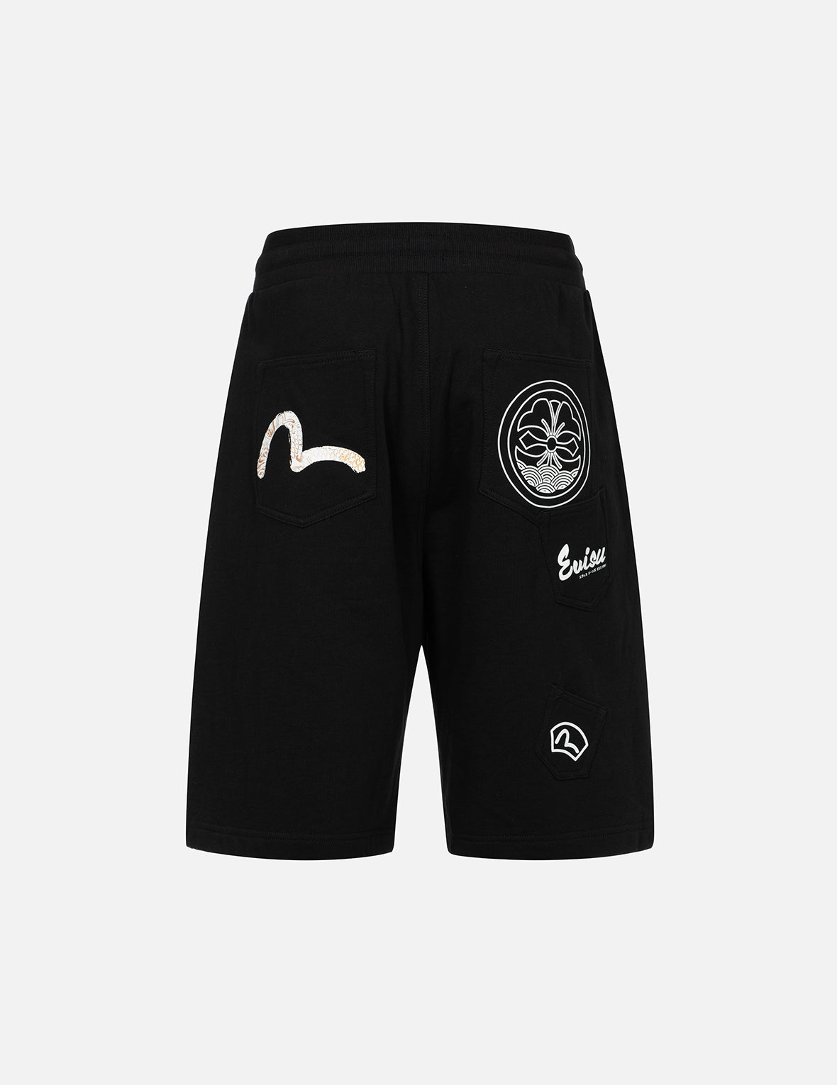 Evisu Multi-Pockets And Print Relax Fit Sweat Shorts