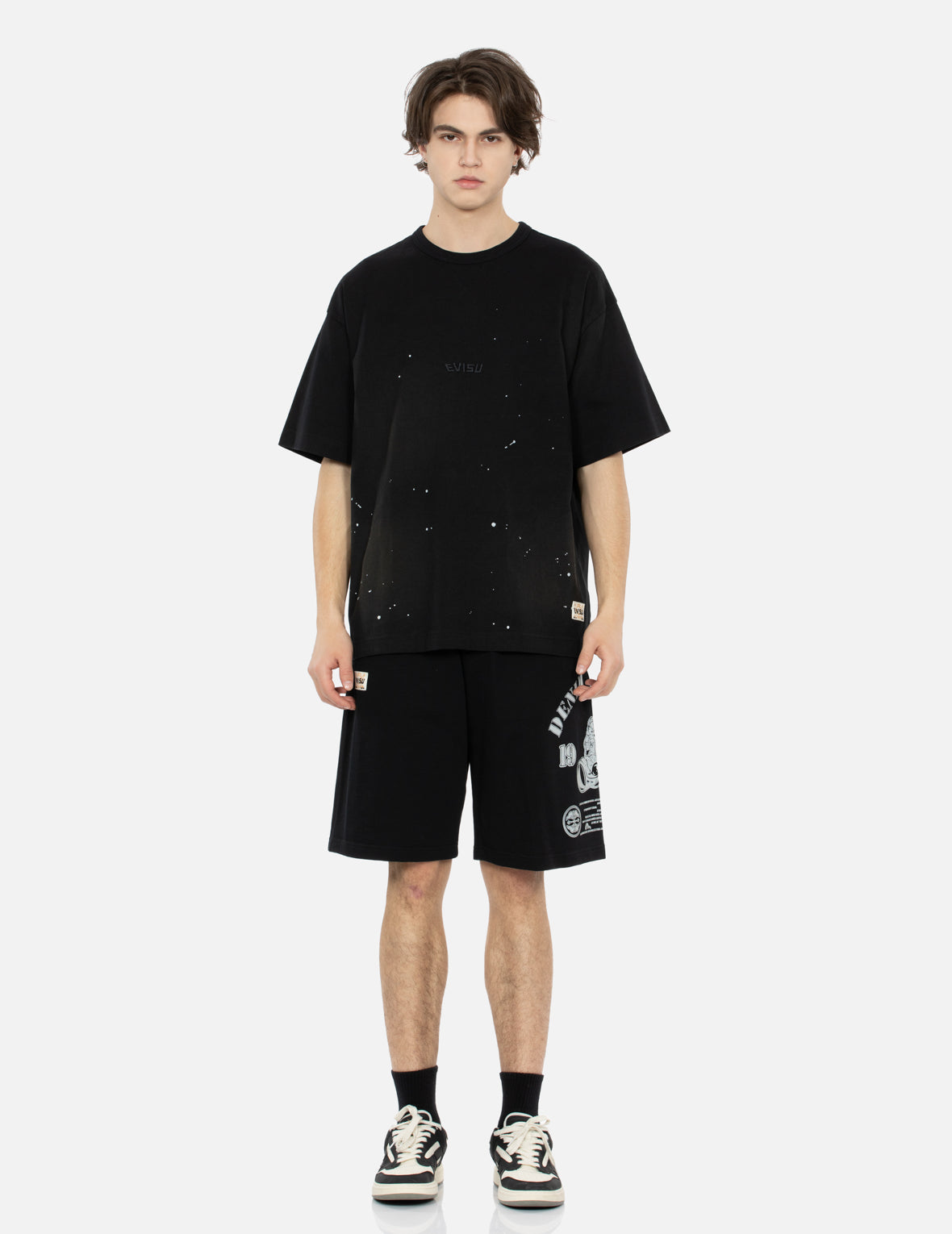 Evisu Godhead And Koinobori Reflective Print Relax Fit Sweat Shorts