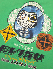 Evisu Hanafuda Daruma Print Regular Fit T-Shirt