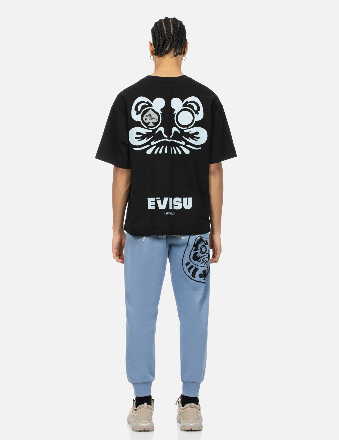 Evisu Spade Daruma And Dice Print Loose Fit T-Shirt