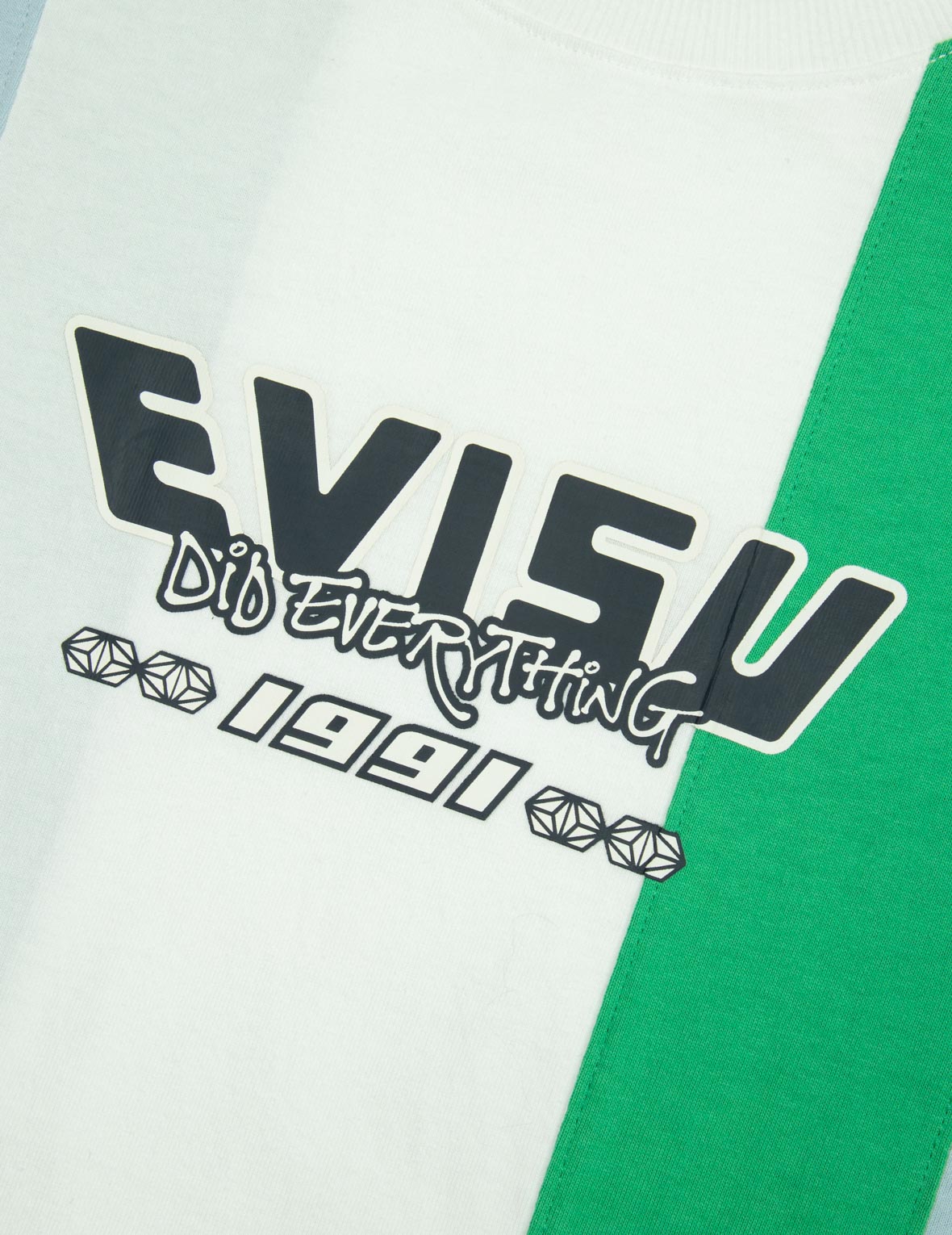 Evisu Deconstructed Playful Godhead Printed Loose Fit T-Shirt