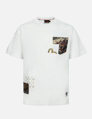 Evisu Seagull Embroidery And Brocade Pocket T-Shirt