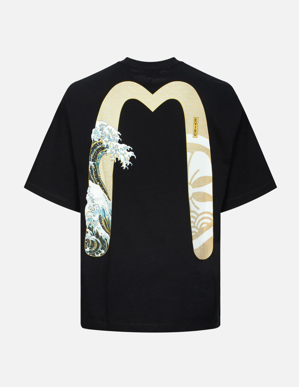 Evisu Kamon Print With Wave Daicock Print T-Shirt