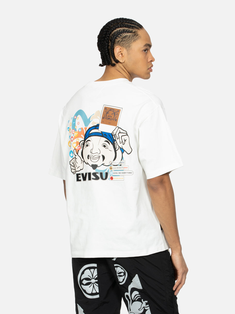 Evisu Godhead Polariod Print T-Shirt