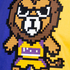 8-Bit Los Angeles Split Purple/ Yellow T-Shirt