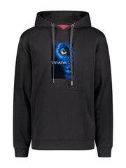 8-Bit Blue People Hoodie Black