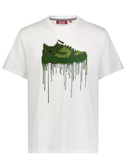 8-Bit Green Louis Tee White