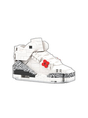 Hypebrickz Regular Aj3 "White Cement" Sneaker Bricks Sneaker With Mini Figure