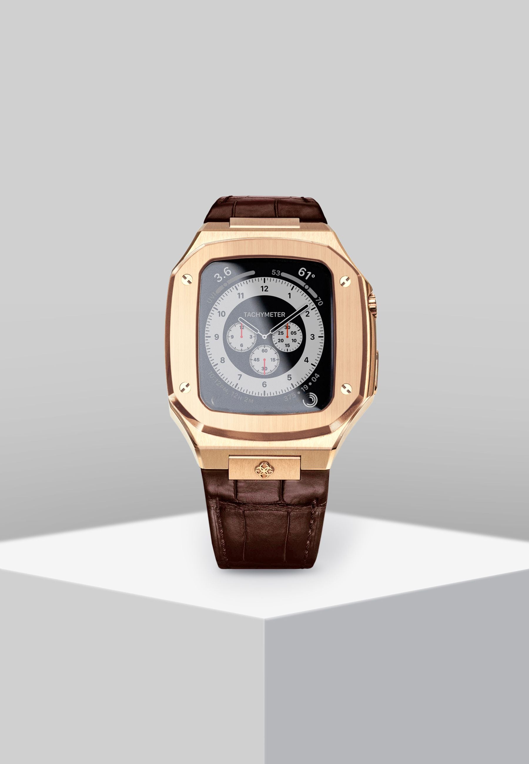 Golden Concept Apple Watch Case Series 6 Rose Gold Brown 44mm