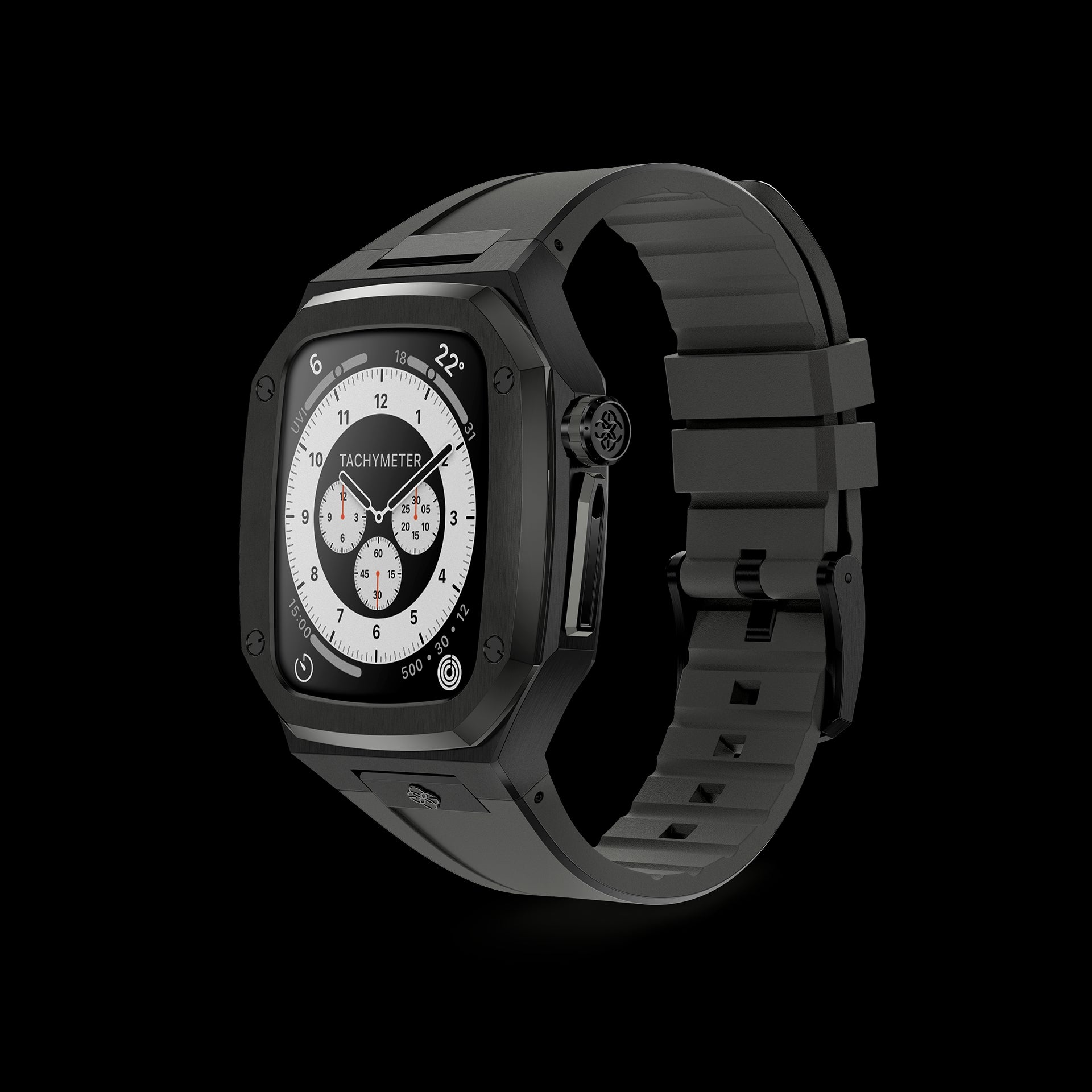 Golden Concept Apple Watch Case Black 45mm Stainless Rubber 7-Mar-23