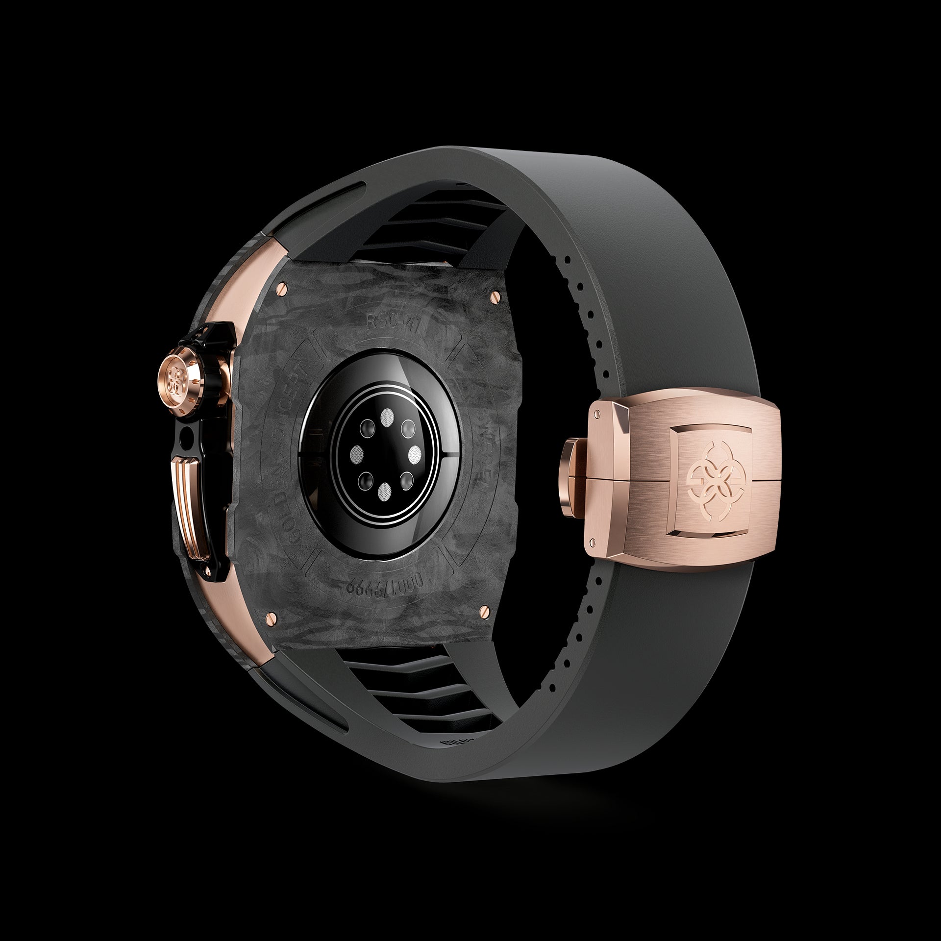 Golden Concept Apple Watch Case Black/Rose Gold 41mm Carbon Titanium 7-Mar-23