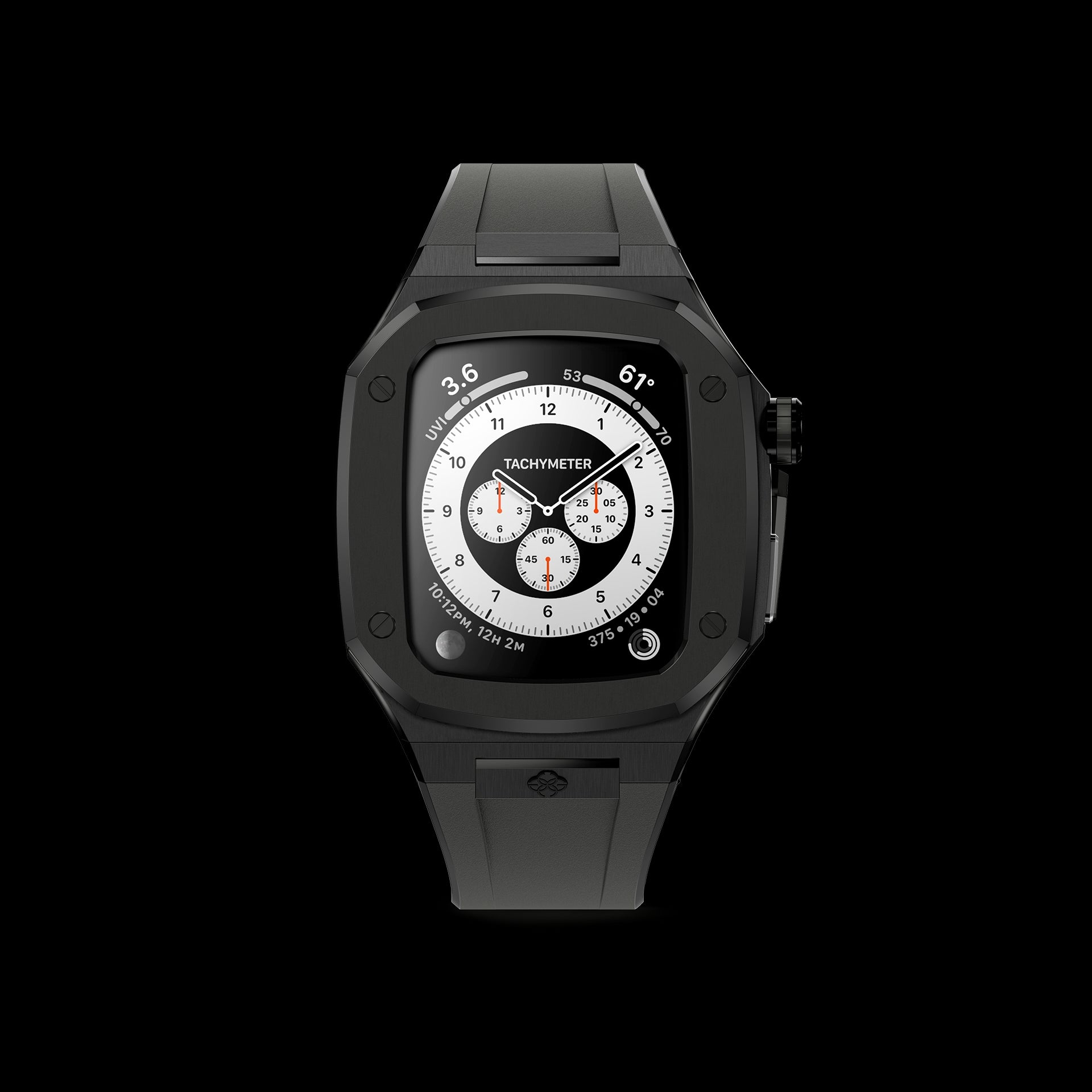 Golden Concept Apple Watch Case Black 44mm Stainlesss Rubber 7-Mar-23