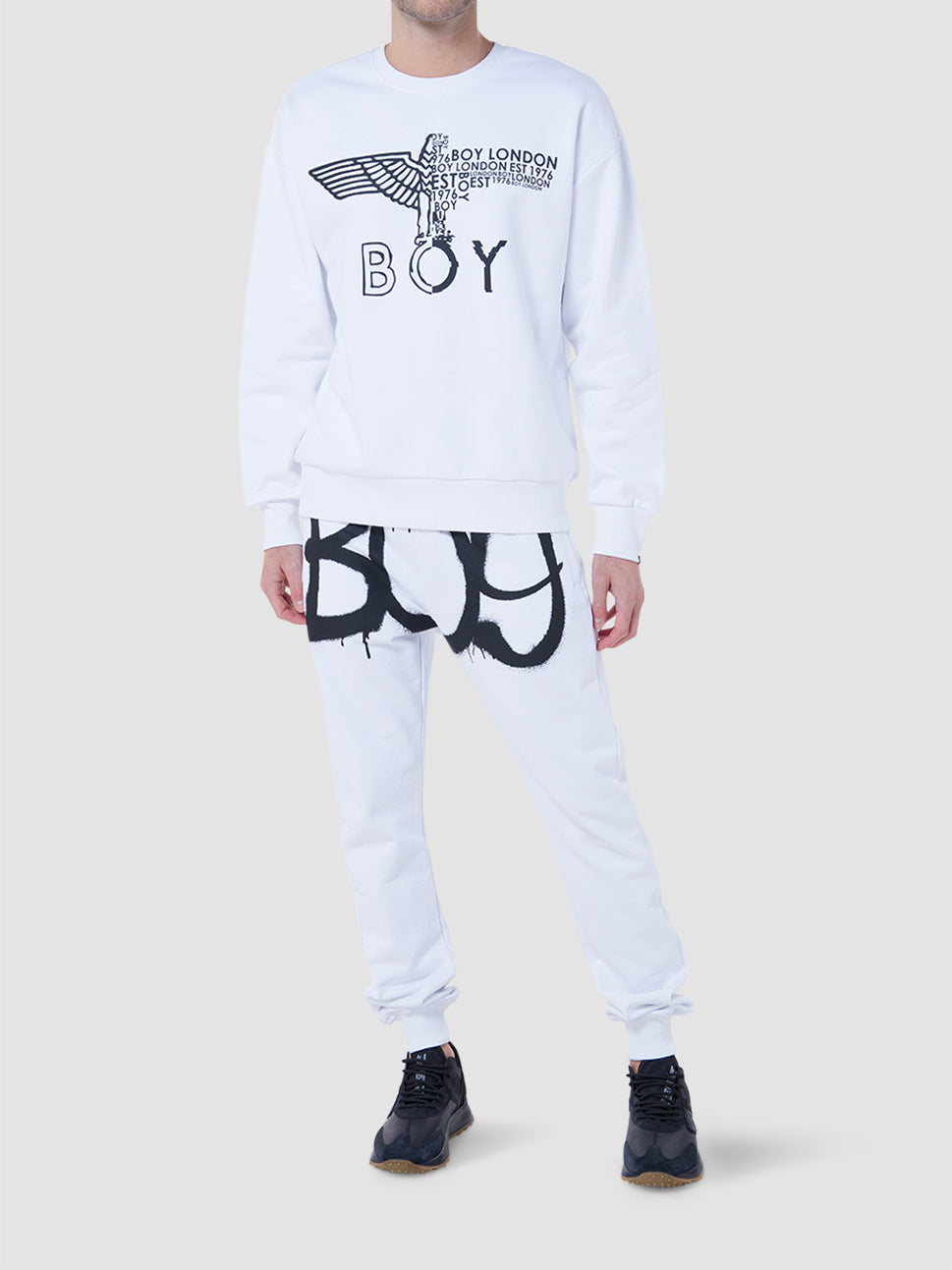 Boy London Boy Eagle Concealed Sweatshirt WhiteBlack
