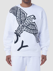 boy london wingspan sweatshirt white black 601153 60000002