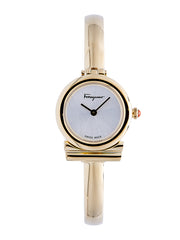 Ferragamo Women's Gancini Watch White/Gold 22mm SFIK01120