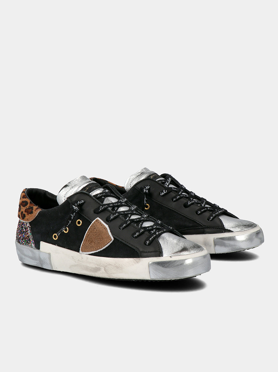 philippe-model-prsx-low-woman-prldxl02-mix-noir-argent