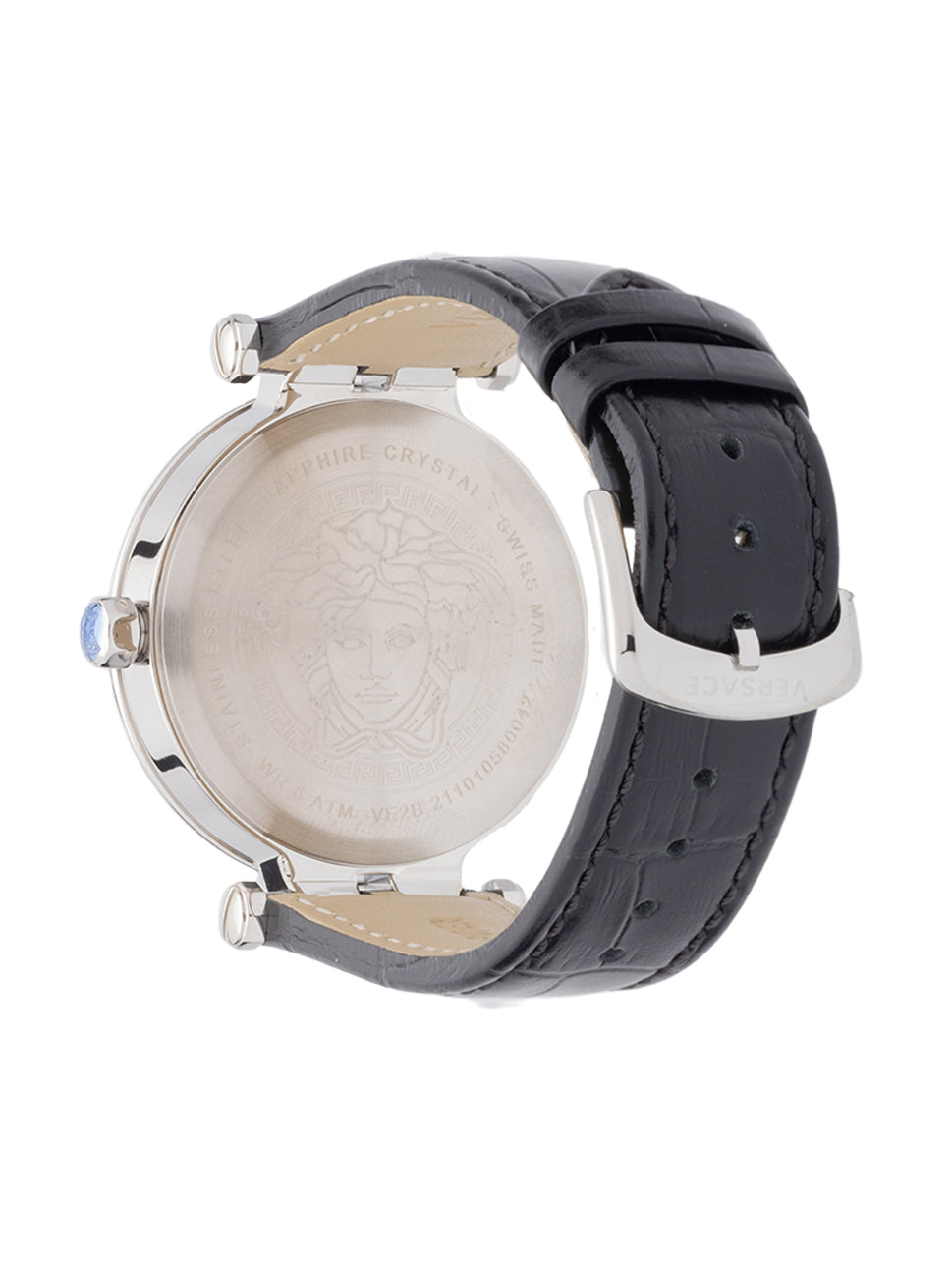Versace Men's V Race Quartz Watch Silver/Black 43mm VE2B00121