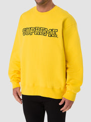 Supreme Shattered Logo Crewneck Sweatshirt Yellow