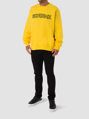 Supreme Shattered Logo Crewneck Sweatshirt Yellow