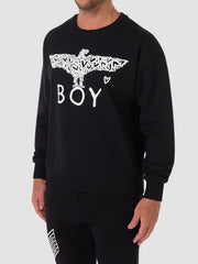 boy london hearts black sweatshirt