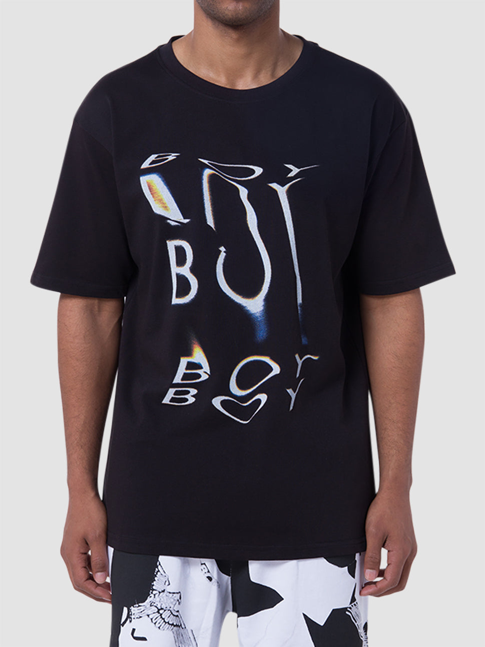 boy london stretched out black t shirt