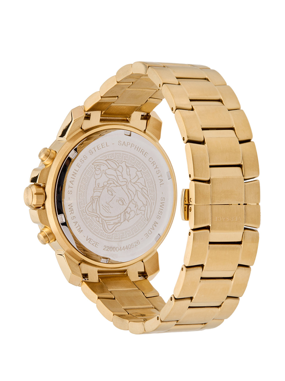 Versace Men's Chrono 45 Watch Black/Gold 45mm VE2E00921