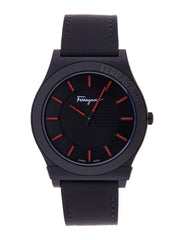 Ferragamo Men's Gancini Watch Black/Black 41mm SFMP00422