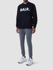 Balr Brand Straight Crew Neck Sweatshirt Jet Black BALR34