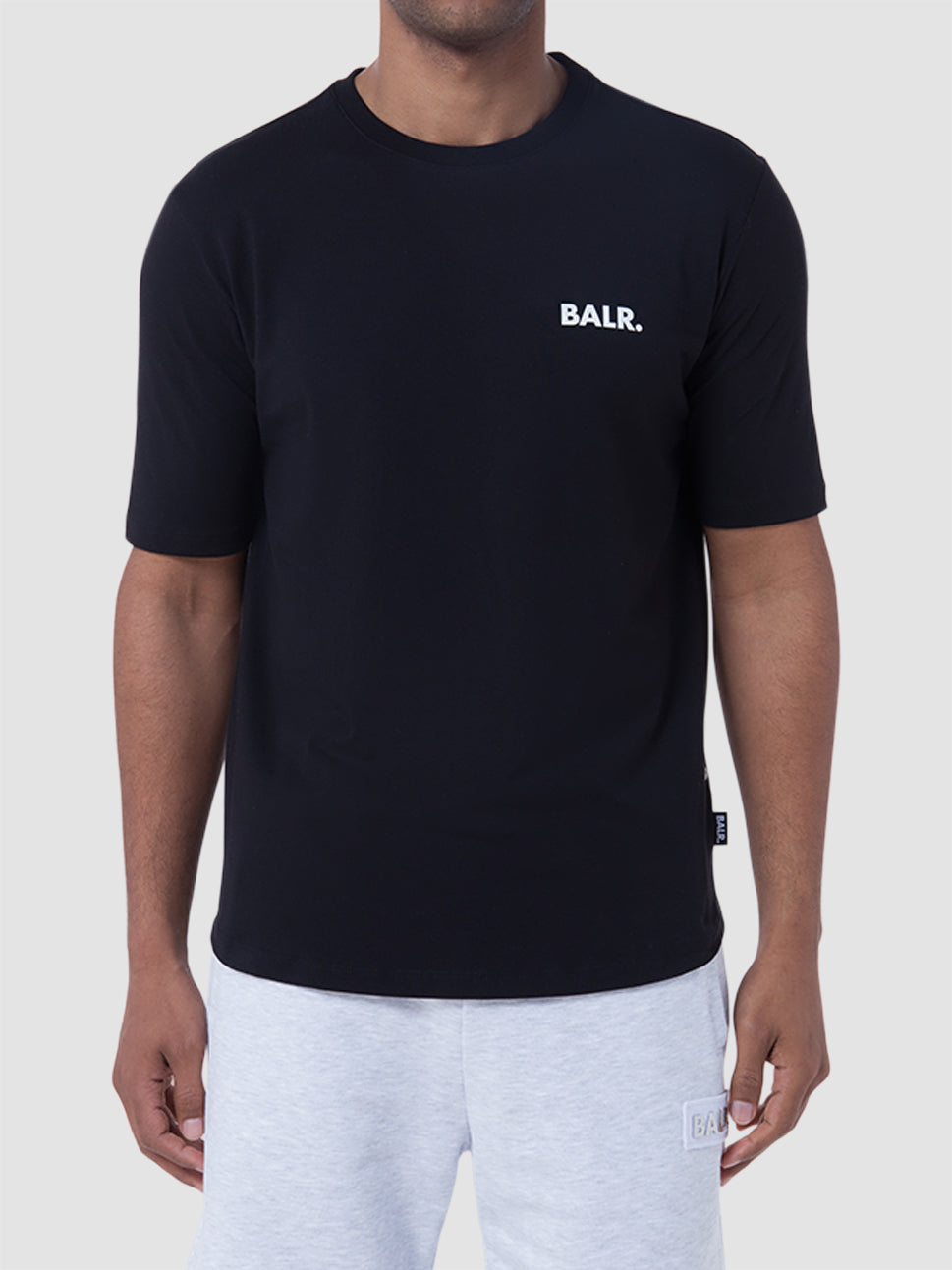 balr mens athletic small branded chest tshirt jet black
